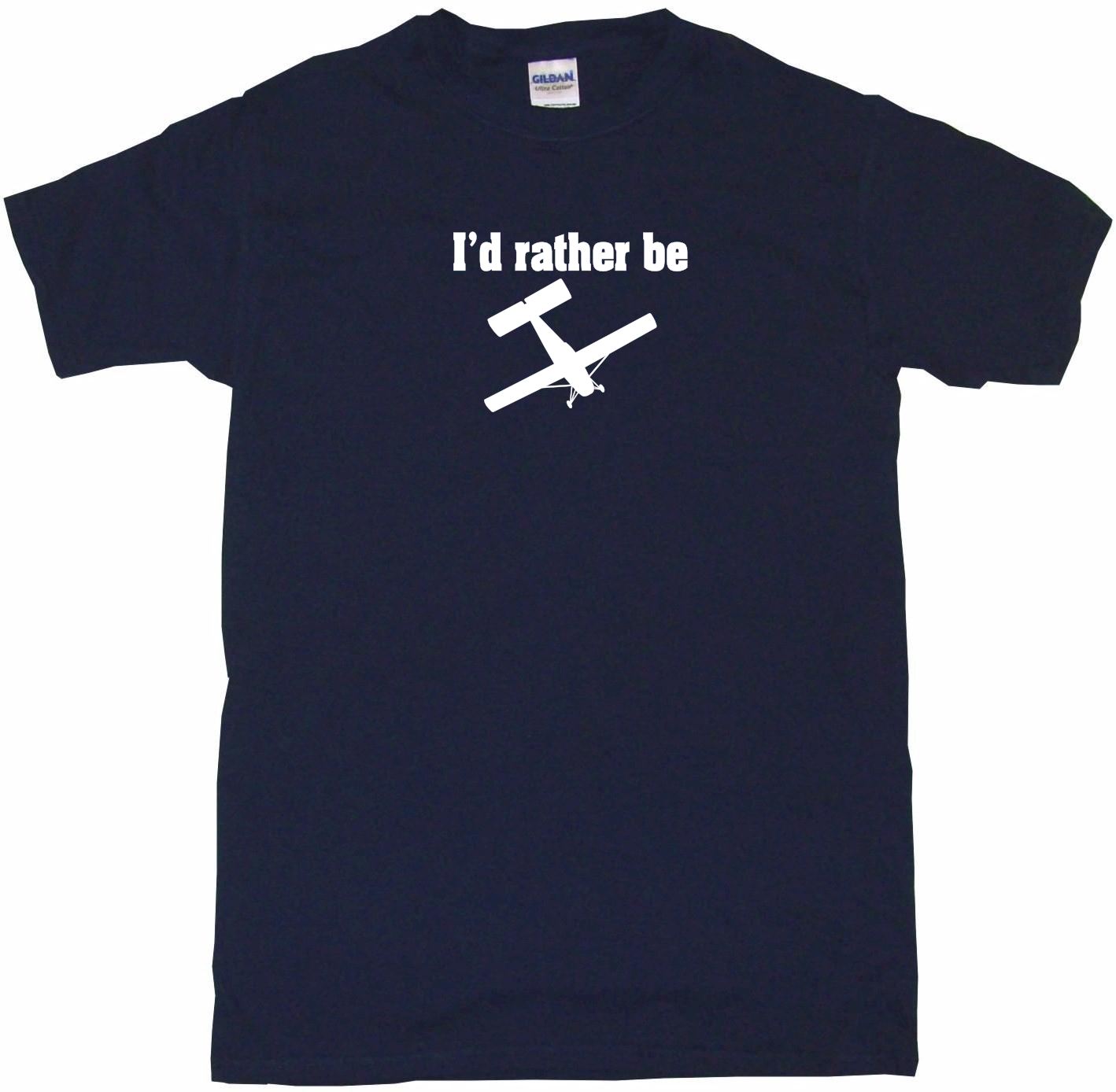I'd Rather Be Single Engine Airplane Kids Tee Shirt Pick Size Color 2T-XL 