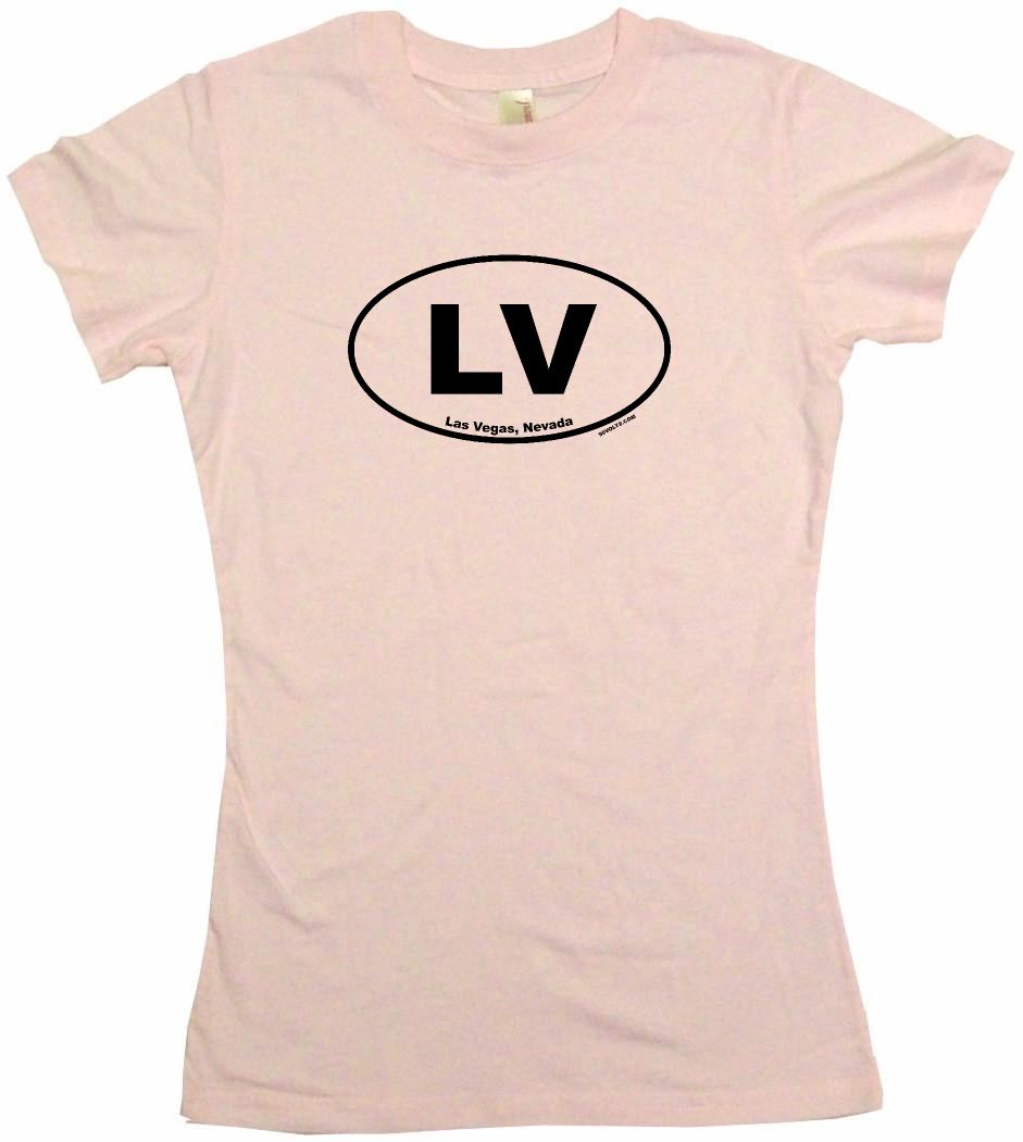 Las Vegas LV Oval Sticker Logo Womens Tee Shirt Pick Size Color Petite Regular | eBay