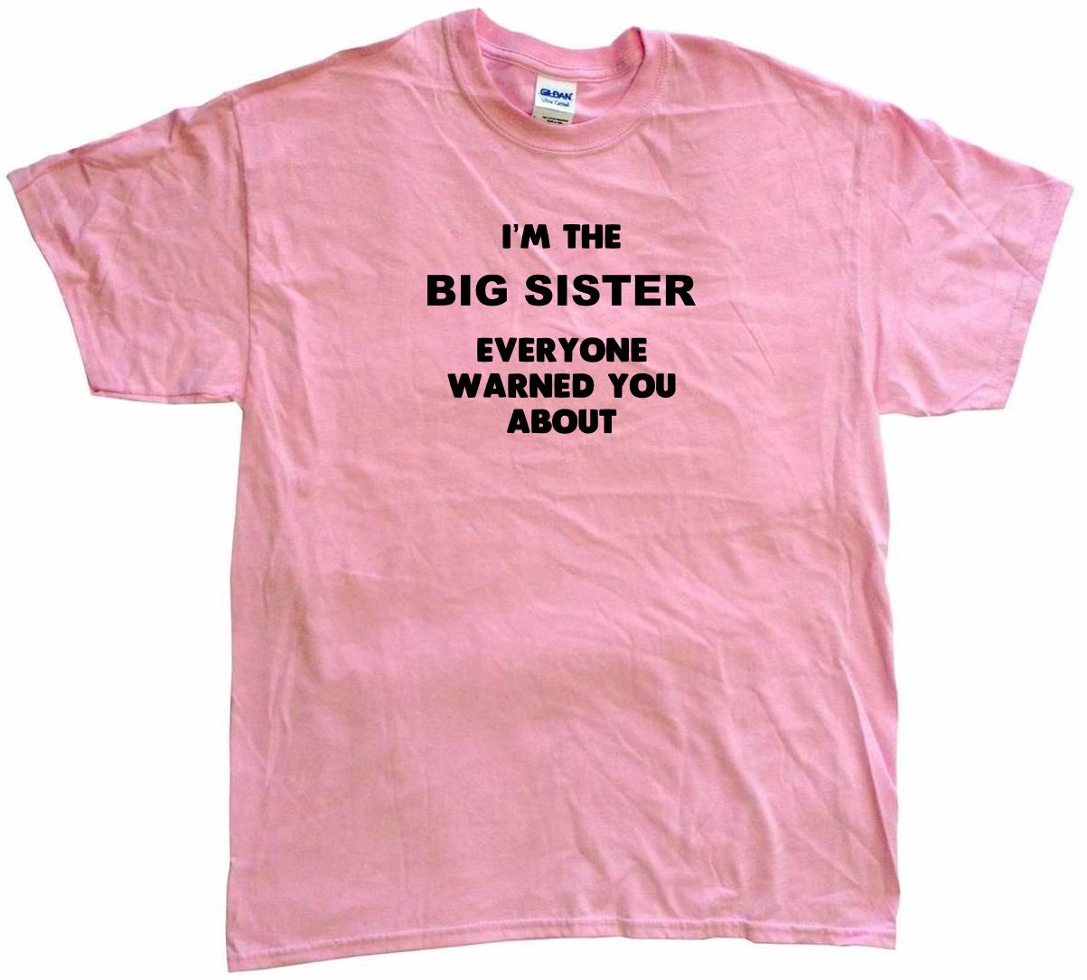 Im The Big Sister Everyone Has Warned You About Womens Tee Shirt Ebay 