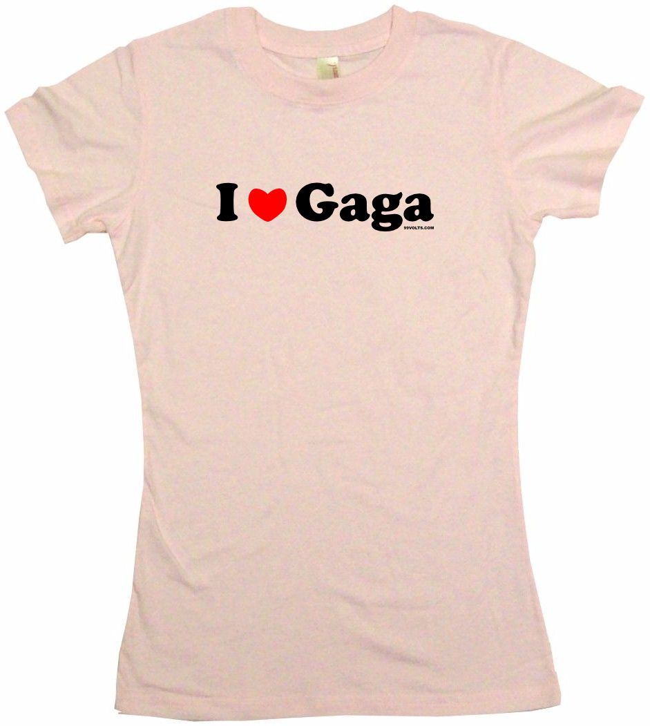 I Heart Love Gaga Womens Tee Shirt Pick Size Color Petite Regular