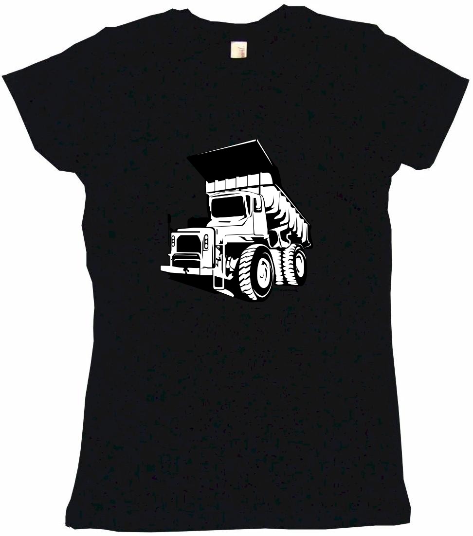 Construction Dumptruck Dump Truck Logo Womens Tee Shirt Pick Size Color